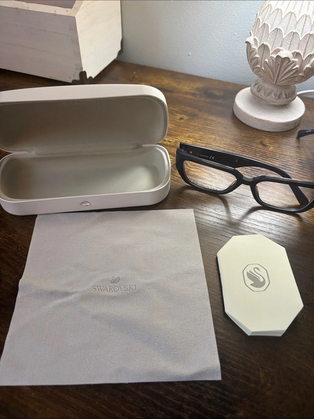 Swarovski Black Cat-Eye Glasses